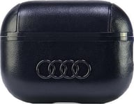 Apple Airpods Pro 2 Audi Leather Big Logo Cover (Au-App2-Gt/D3-Bk) Veske For Hodetelefoner Svart Farge