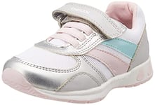 Geox Bébé Fille B Pavlis Girl A Sneakers, White/Silver, 20 EU