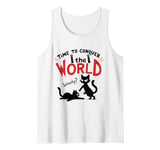 Funny Cat World Domination Humor Cute Kitty Lover Tank Top