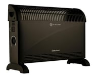 Belaco 2000W Electric Heater Portable Convector Heater 3 adjustable heat settings fast heating space heater free stand heater wall mounting heater including wall bracket Manual Thermostat Black heater