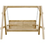 Balancelle de jardin Bois de pin imprégné 205x150x157 cm - Brun