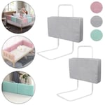 LZQ Baby Bed Rail Barnsäng Skyddsbarriär, Fallskydd, Justerbar höjd, 60 cm Grå Grå