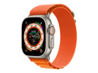 Apple Watch Ultra - 49 Mm - Titan - Smart Klocka Med Alpine Loop - Textil - Orange - Bandstorlek: L - 32 Gb - Wi-Fi, Lte, Uwb, Bluetooth - 4G - 61.3 G