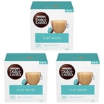 NESCAFE Dolce Gusto Flat White Coffee Pods - total of 48 Coffee Capsules - Creamy Coffee Flavour (9 Packs)
