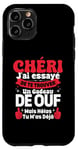 Coque pour iPhone 11 Pro Chéri J'ai Essayé De Te Trouver Cadeau Saint Valentin Amour