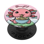 Kawaii Axolotl Ramen Nouilles Xolotl Japanese Aesthetic PopSockets PopGrip Adhésif