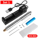 Mini stylo graveur aste sans fil,3.7V,kit d'outils à distance sans fil,stylo de gravure de travail de calcul,bricolage pour bijoux,verre en métal avec boîte - Type Set 1