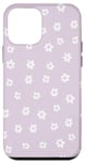 iPhone 12 mini Pale Lilac White Ditsy Flowers Floral Pattern Case