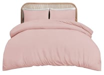 funky gadgets King Size Duvet Cover Sets Blush PInk - Soft Brushed Microfiber Plain Dyed Duvet Cover Sets with Pillow Cases- Bedding Quilt Cover Set.