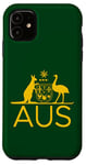 iPhone 11 AUSTRALIA KANGAROO AND EMU COAT OF ARMS AUS AUSSIE SPORTS Case