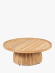 4 Seasons Outdoor Pablo Round Garden Coffee Table, 80cm, FSC-Certified (Teak Wood), Natural