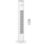 Tornfläkt 70° Oscillation, 77Cm, 45W, 3 Lägen & Hastigheter, Abs-Plast, Vit