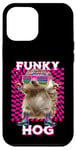 Coque pour iPhone 12 Pro Max Funky Hog, joli hérisson, disco, danse, rave trance