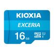 Kioxia EXCERIA - Carte mémoire flash (adaptateur SD inclus(e)) - 16 Go - UHS-I U1 / Class10 - microSDHC UHS-I