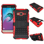 Samsung Galaxy J3 2016      Heavy Duty Case    Red