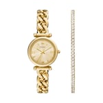 Montre Femme + Bracelet FOSSIL CARLIE FS5387SET Acier Inoxydable D'or