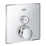 Grohe 29140000 Grohtherm Smart Single Function Thermostatic Trim with Control Module, Starlight Chrome