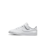 NIKE Court Legacy Sneaker, White, 3.5 UK Child