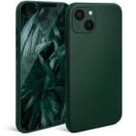 Moozy Minimalist Series Coque en silicone pour iPhone 13 Mini, vert nuit – Finition mate légère, coque de protection fine et souple en TPU avec surface mate - Neuf