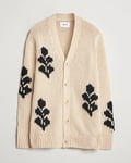 NN07 Mika Knitted Leaf Cardigan Ecru