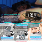 Digital Projection Alarm Clock LED Mirror Alarm Clock With Projection On Ceil GB