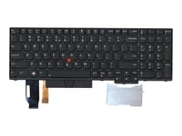 Chicony - Ersättningstangentbord För Bärbar Dator - Med Trackpoint - Bakgrundsbelyst - Qwerty - Amerikansk - Fru - För Thinkcentre M700  Thinkpad E580  E590  L580  P52  P53  P73  T590  Thinkstation P410  P910