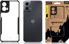 Tactical Tactical Quantum Stealth Cover For Motorola G34 Clear/Black Standard