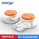 ZoeRax 100 pièces K1 K2 K3 connecteur épissage de fil connecteur RJ45 RJ11 câblage Ethernet câble téléphonique cordon UY2 Terminal de câble réseau - Type [K2]-100PCS