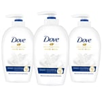 Dove Caring Hand Wash for Moisturised and protected Hands, 3 Pack of 250ml - Cream - One Size