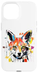 iPhone 15 Colorful Fox Head Pop Art Painting Case