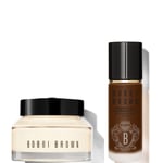 Bobbi Brown 24-hour Hydration Duo - Vitamin Enriched Face Base & Foundation Bundle (Various Shades) - Cool Chestnut