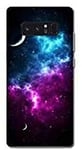 Coque pour Samsung Galaxy S10 Espace Univers Galaxie - Bleu Violet N