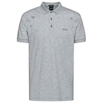 BOSS Men's Paddy 4 Polo Shirt, Light/Pastel Grey, 3XL