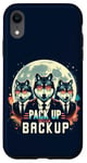 Coque pour iPhone XR Emballez avec un jeu de mots de l'équipe de loup à fourrure assorti