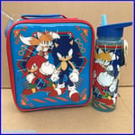 Sonic The Hedgehog School Lunch Bag and 600ml Drinks Bottle Combo Set