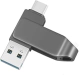 128 Gt USB Type-C Flash Drive Phone Photo Stick USB C Thumb Drive Memory Stick ulkoinen tallennustila Android-puhelimille ja tietokoneille musta