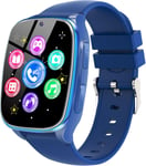 4g Montre Connectée Enfant - Smartwatch Telephone Garçon Fille Avec Appel Sos Jeux Podometre Appareil Photo Musique Reveil Livres Audio, Smart Watch Intelligente Pour Enfants 3-12 Ans (Bleu Marine)