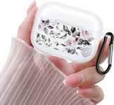 Coque Airpods Pro 2 pour Filles Femmes, Mignon Motif Floral Airpods Pro 2. Génération Coque Transparent Souple en TPU Antichoc Housse de Protection pour Airpods Pro 2 (2022) - Fleur 5