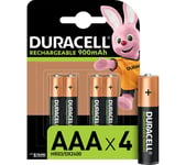 DURACELL HR03/DX2400 Stay Charged AAA Rechargeable Batteries - Pack of 4