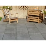 Terrasse beton gris 12 m² - 24 dalles