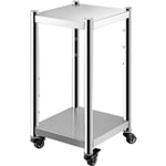 Vevor Etagere de Cuisine sur Roulettes 35,6x35,6x78,7 cm, Desserte pour Cuiseur a Riz, Tout en Acier Inoxydable, Support deEquipement de Cuisine