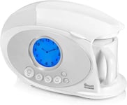 SWAN 850W RAPID WATER BOILER CLOCK ALARM KITCHEN LIGHT CERAMIC POT FRESH TEA LCD