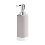 Gedy G-New Mizar, Dove Grey, Ceramic Soap Dispenser, 2 Years, Dimensions 19.2 x 6.4 x 6.4 cm and Weight 0.244 kg, Design R&S, Light Taupe, One Size