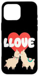 Coque pour iPhone 16 Pro Max LLove Funny Llama Valentine Jeu de mots pour couples amoureux de lama