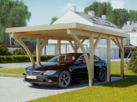 Carport Bois PALERME 1 Voitures - 510 x 340 - Abri pour Voitures - Bois des Regions Nordiques - Pin Traité Autoclave