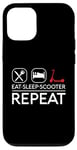 iPhone 12/12 Pro Eat Sleep Scooter Repeat Electric Retro Vintage Scootering Case