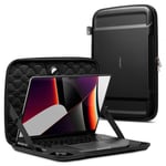 Spigen Rugged Armor Pouch Pro erittäin kestävä kannettavan tietokoneen kotelo (13-14”), musta