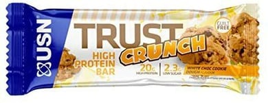 USN Trust Crunch White Cookie Dough High Protein Low Sugar Protein Bars Tasty A