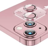 Caméra Protecteur Compatible Avec Iphone 13/Iphone 13 Mini,Verre Trempé Alliage D'aluminium Caméra Lentille Coque,9h Hd Protection Écran Camera Compatible Avec Iphone 13/Iphone 13 Mini,Rose