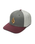 Volcom Men's Full Stone Flexfit Hat Baseball Cap, Merlot, S